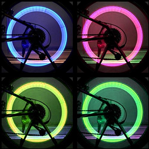 Amazon | E-Fly 自転車 バイク 車輪用 バルブLEDライト タイヤバルブ
